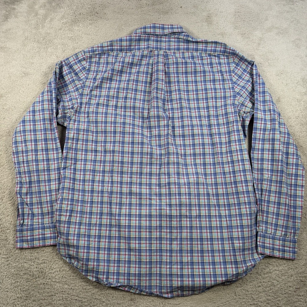 Polo Ralph Lauren Shirt Mens XL Blue Plaid Long Sleeve Button Down Pony Cotton - Picture 7 of 8